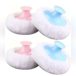 🩵🐣🩷 NWT Large Fluffy Super Soft Gentle Powder Puff Set 4-Pack